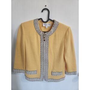 St. John colletion yellow blazer jacket sweater 4